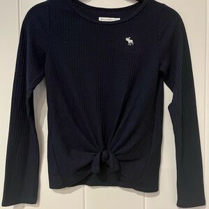 Abercrombie Kids Navy Blue Long Sleeve Girls Top Size 11/12